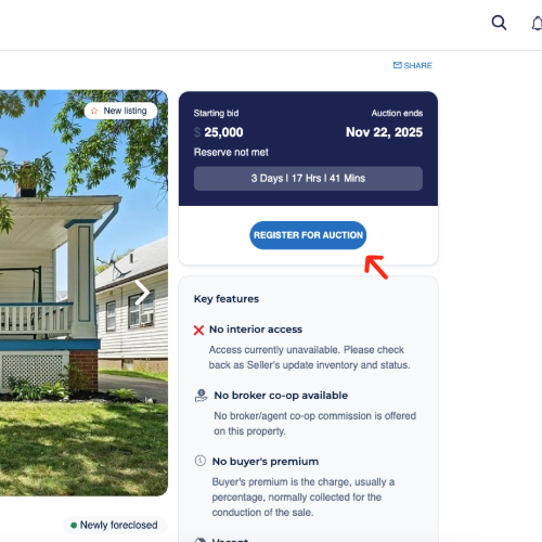 Registering for an Online Auction